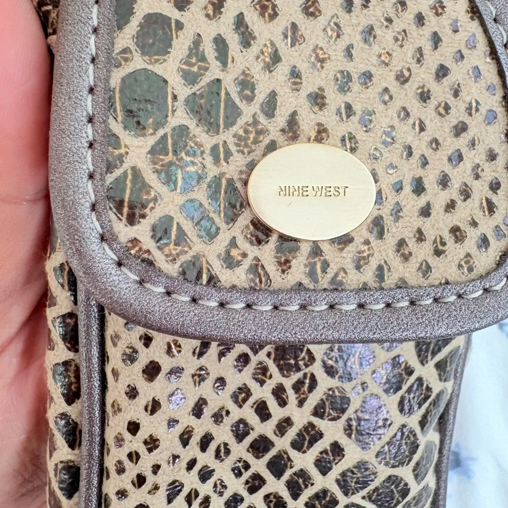 Nine West Snake-Print Phone Pouch with Strap